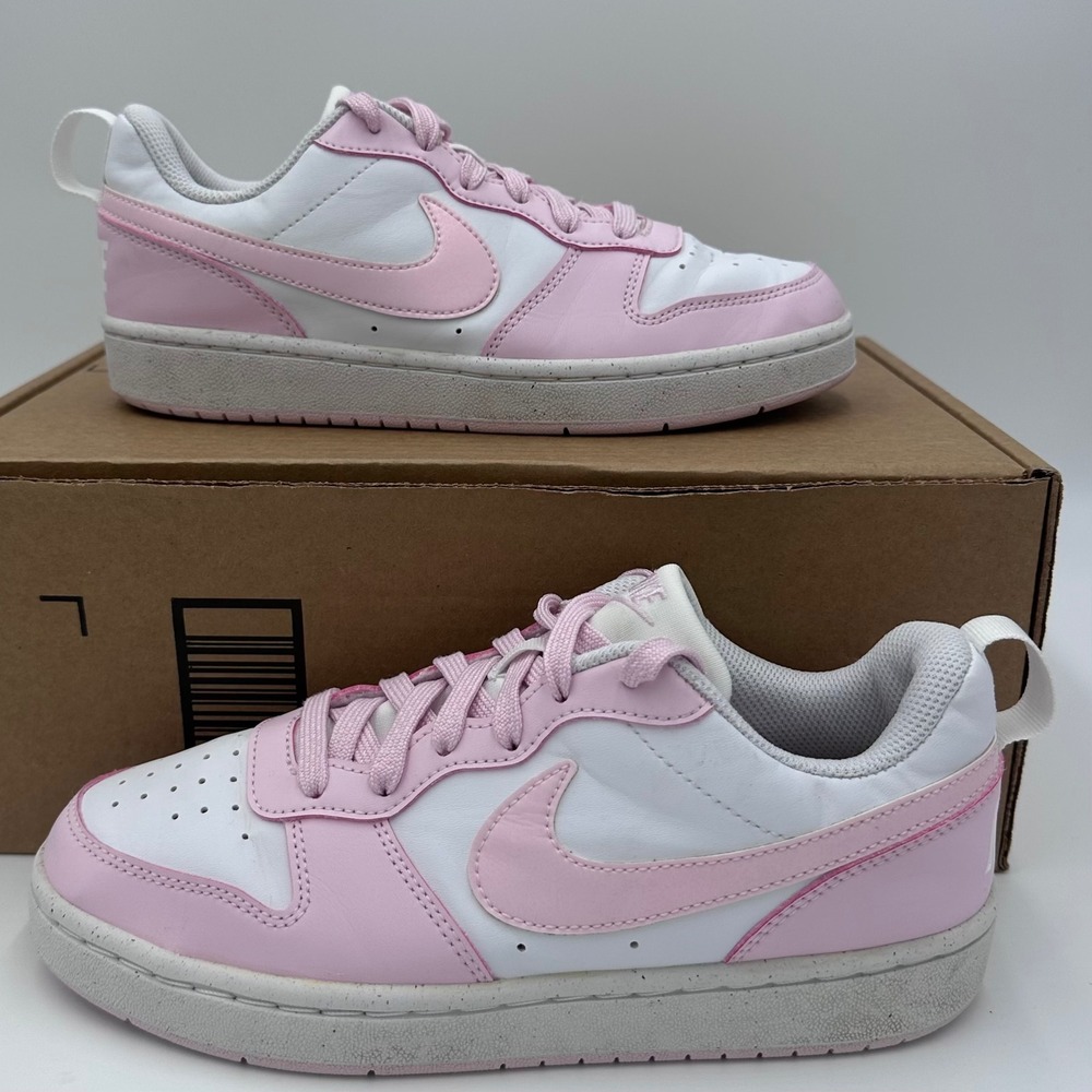 Nike Court Borough Low Recraft Kids 5.5Y White Pink Foam Women's 7 Sneakers